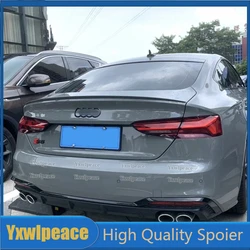 For Audi A5 S5 RS5 2017 2018 2019 20 2021 2022 Rear Spoiler Only for 4 Doors ABS Plastic Unpainted Color Rear Trunk Lip Spoiler