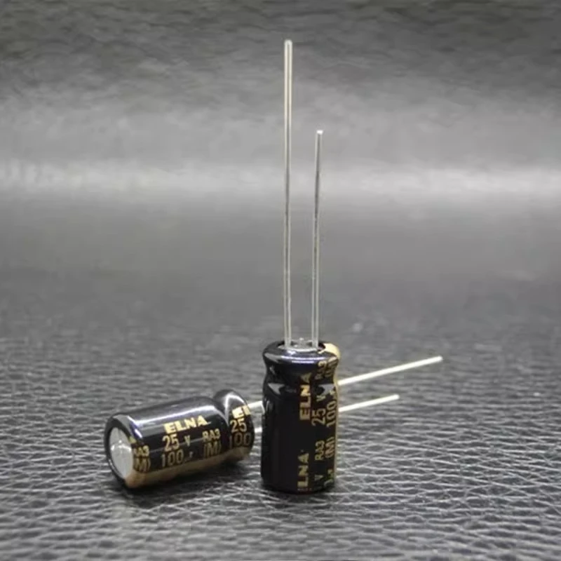 (10PCS) 100UF25V ELNA 25v100uF RA3 Fever audio aluminum electrolytic capacitor 6.3*11MM