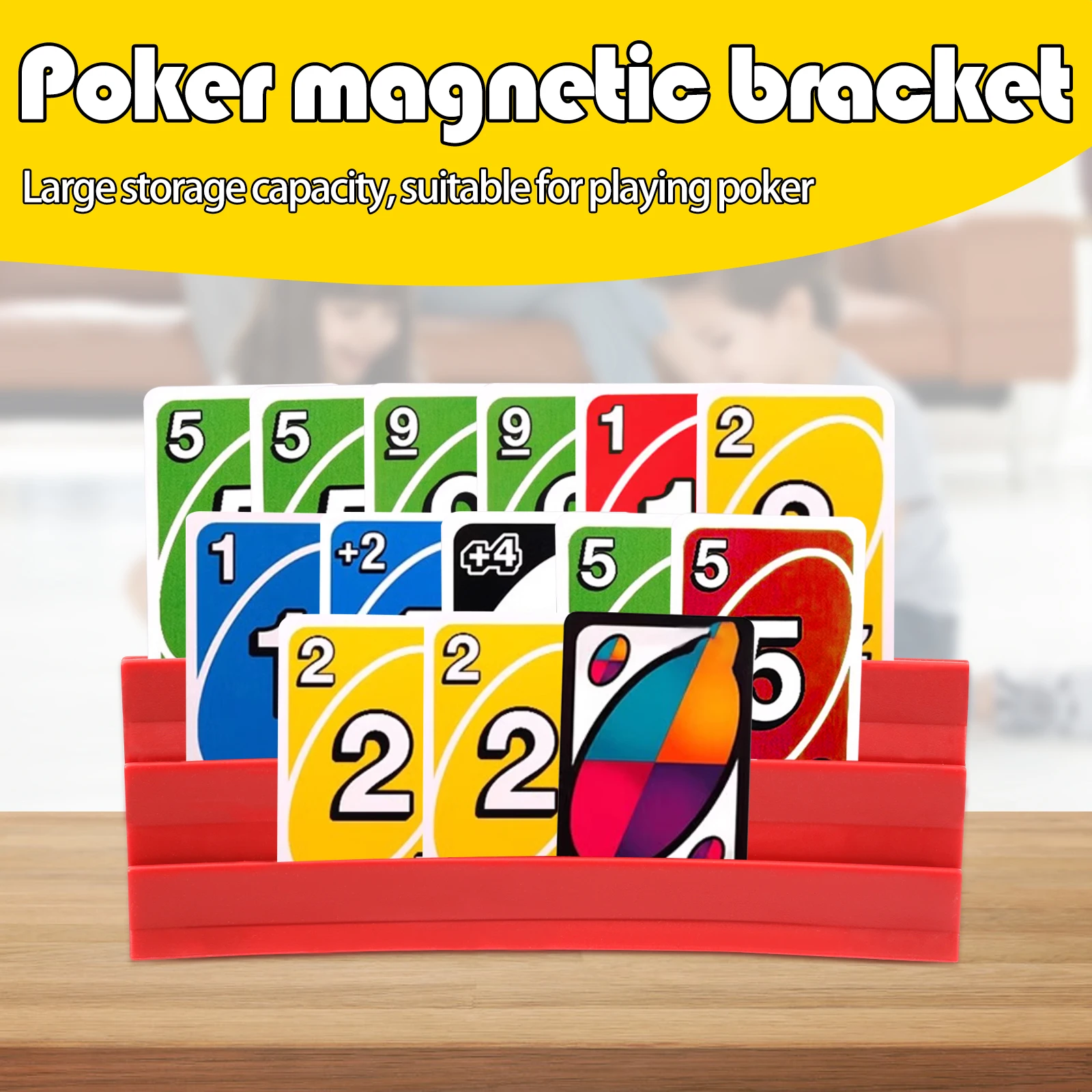 Playing Card Holders Space Saving Magnetic attraction Plastic Card Holders Poker Clip Organize Hand For Easy Play Board Game