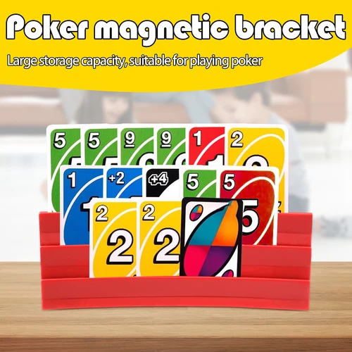 Imagen 2 del producto Portatarjetas para jugar, ahorro de espacio, atracción magnética, portatarjetas de plástico, Clip de póker, organiza la mano para juego de mesa fácil de tocar