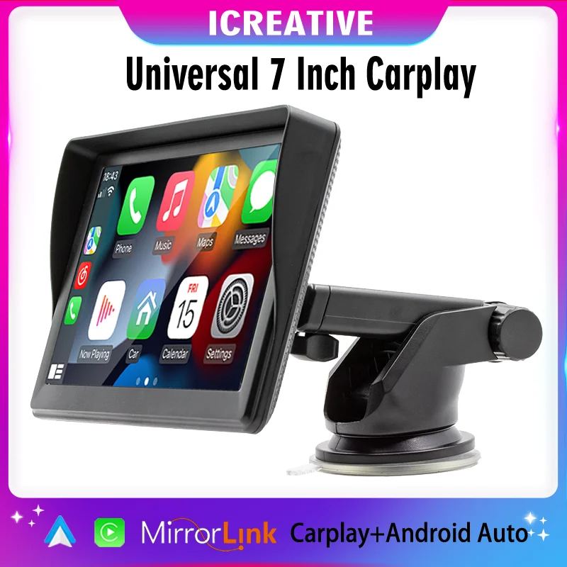 

Icreative 7 Inch Car Mp5 Portable Multimedia Video Player Wireless Carplay Android Auto Bluetooth-compatible FM Touch Screen