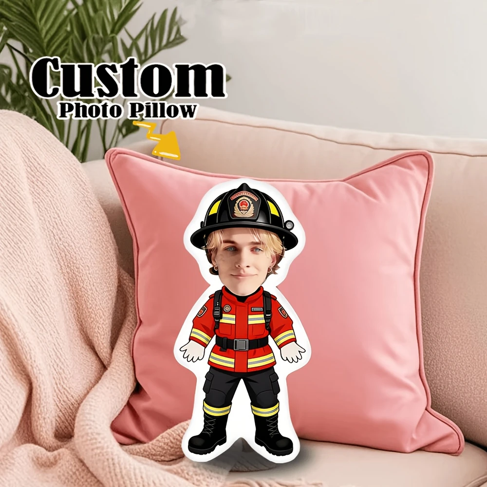 Custom Photo Plush Fabric Pillow, Face-Made Cute And Interesting Human-Shaped Pillow Cushion, DIY Universal Holiday Gifts, Birth