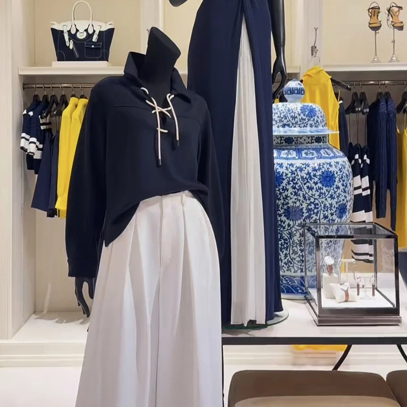 

Свитшот Lazy Faion темно-синего цвета с эффектом тай-дай, женский повседневный свитшот с длинными рукавами во французском стиле, стандартный крой, эксклюзивно онлайн