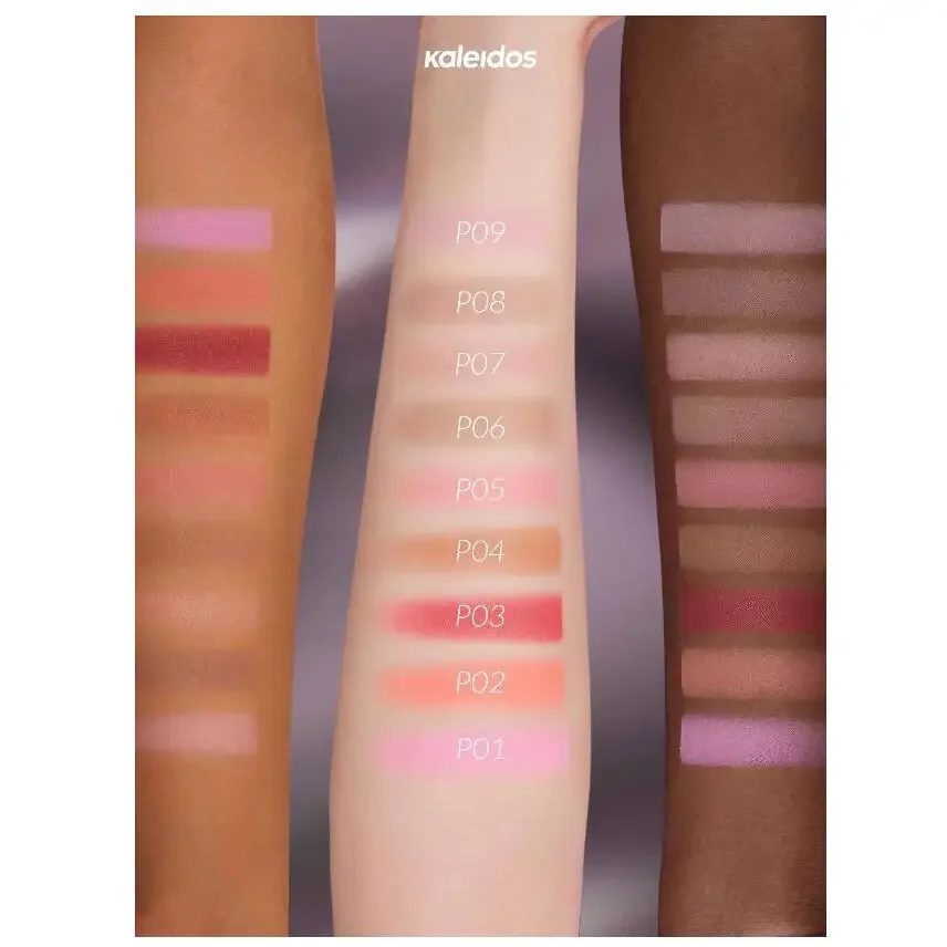 Kaleidos Blush Palette Trucco Finitura opaca impermeabile per fard viso guance su cosmetici coreani vegani Cruelty Free