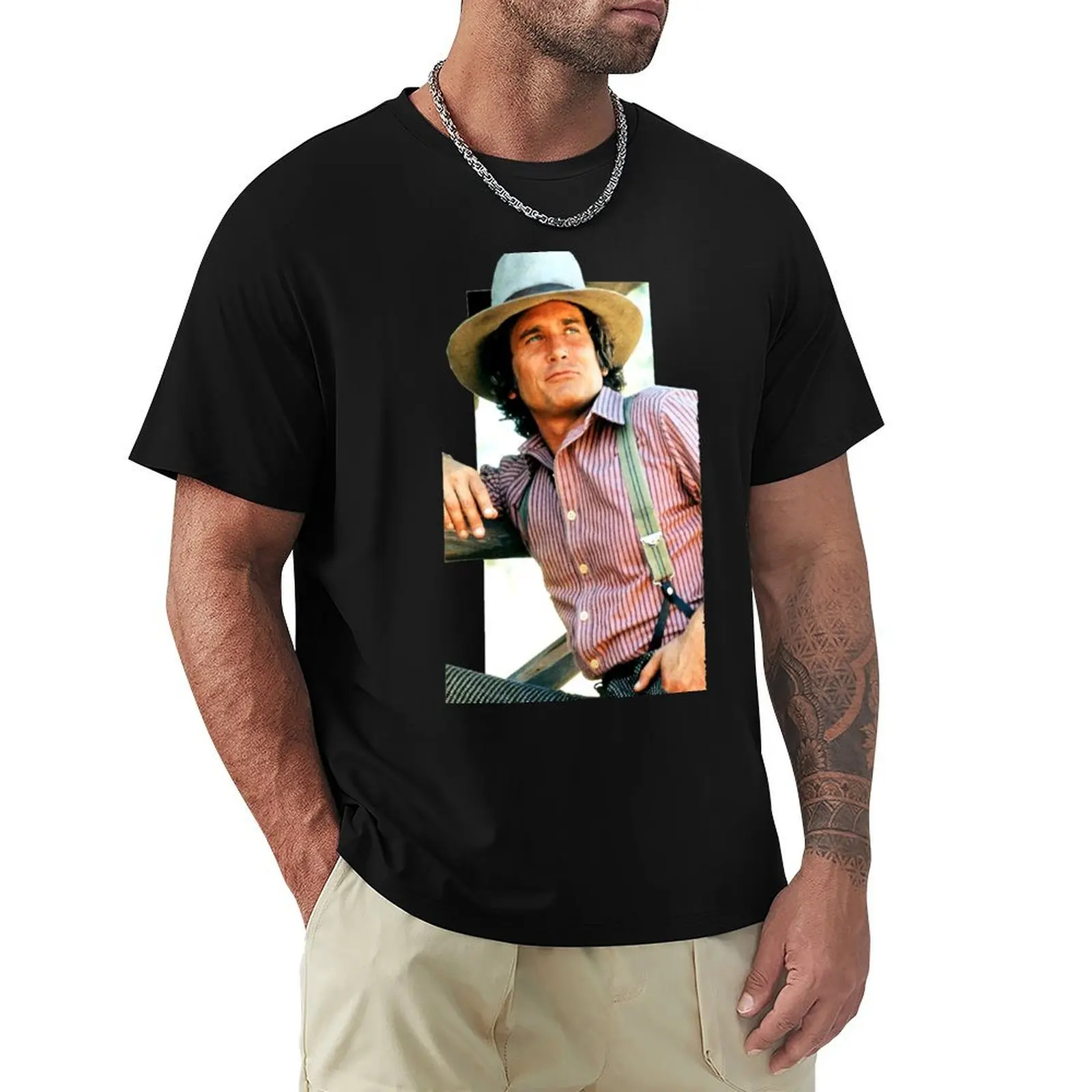 Charles Ingalls Michael Landon Little House in The Meadow Bonanza Western T-Shirt quick-drying men graphic tees