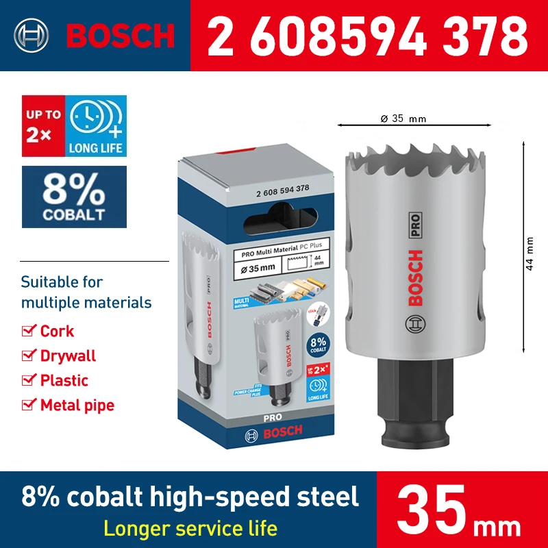 Bosch Lochsäge Professional Pro Series Bimetall-Kobalt-Hohlbohrer für Holz und Metalle Durchmesser 20-76mm Bohrer-Zubehör – Detail 4
