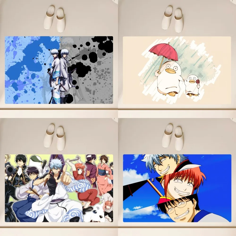 Bilibili Anime Gin Tama Floor Mat  Anti-Slip Bathroom Kitchen Bedroom Living Room Entrance Rug Home Decor