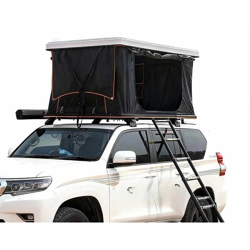 Roof tent Hard shell outdoor camping Self-driving tour Vinyl rain and sun protection Aluminum alloy car tent