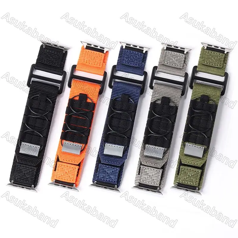 Correa de nailon para Apple Watch, banda de nailon para IWatch 3, 5, SE, 6, 7, 8, Ultra, de 49mm, 45mm, 41mm, 44mm, 40mm, 38mm