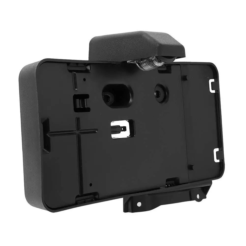 Rear License Plate Holder Bracket with Integrated Lamp for 2007-2018 Jeep Wrangler JK JKU - Black Powder Coat Finish