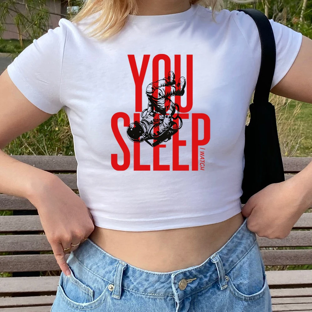 Camiseta Gráfica Engraçada 'YOU SLEEP I WATCH', Camiseta Cropped 'Cute Project Hail Mary', Camiseta Retrô Alienígena, Presente para Amantes de Ficção Científica, Camiseta 'Dr Grace Amaze'