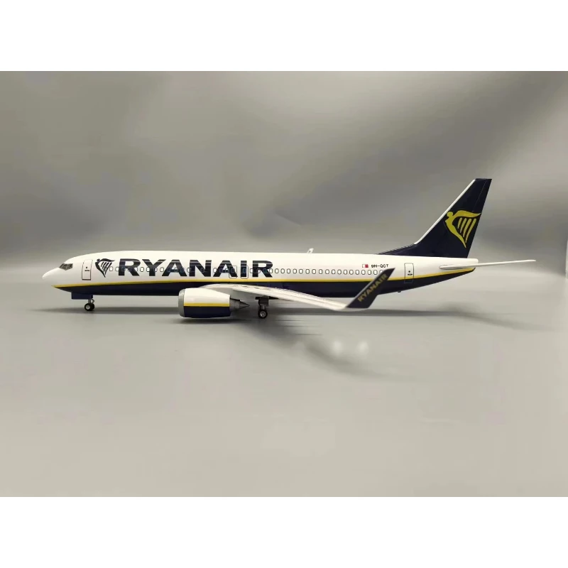 

1:85 Scale 47cm DieCast Resin Model Aircraft Ryanair Ireland B737-800 Airplane With LED Lights Collection Display Toys Gifts Fan