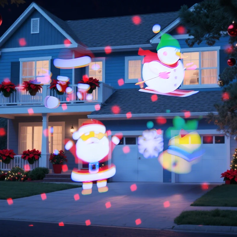 ضوء عرض LED بنمط عيد الميلاد مناسب لحفلات الهالوين والعطلات وغرف معيشة الأطفال وأضواء ديكور المنزل