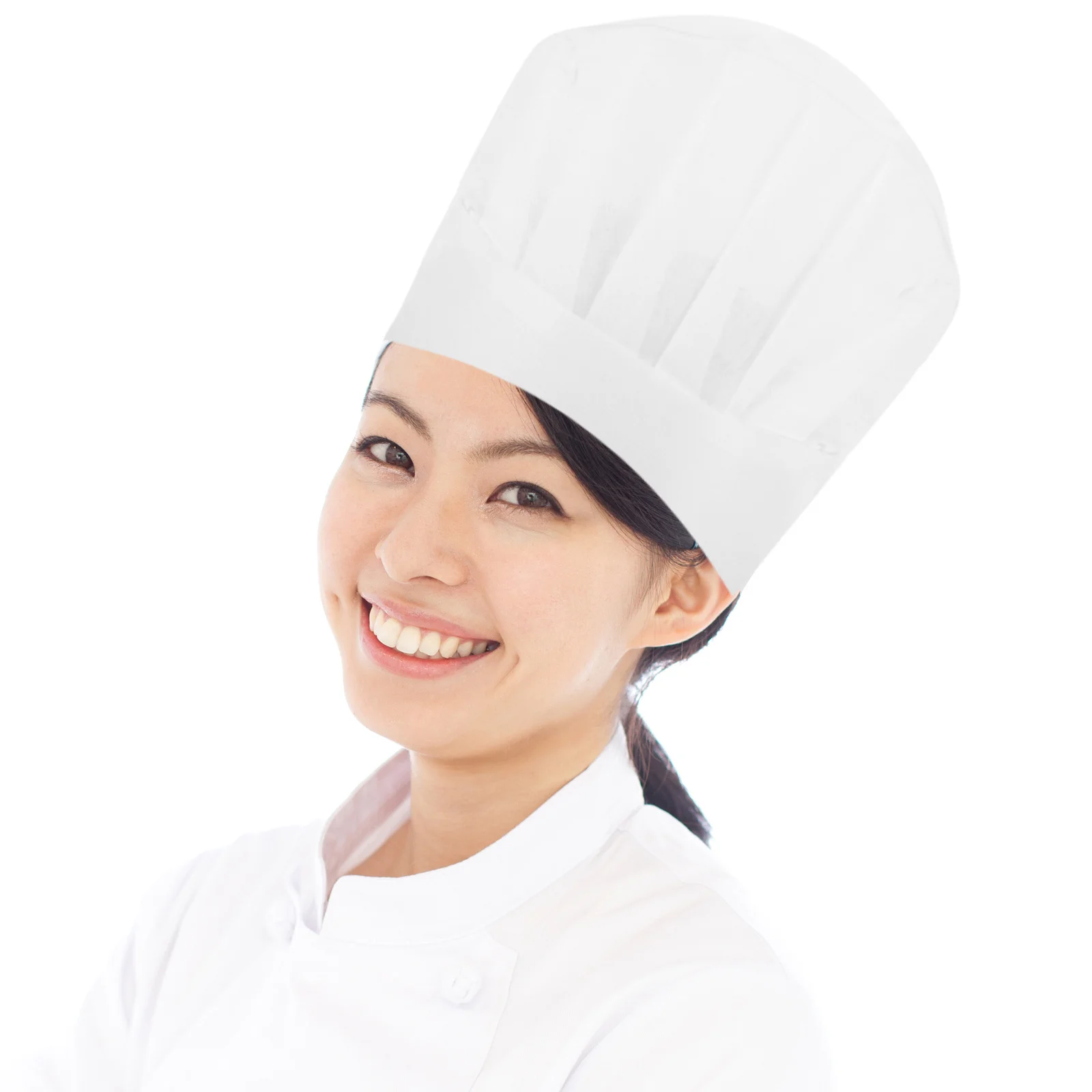 

20pcs Disposable Non-Woven Chef For Tall White Cooking Caps Kitchen Baking Pastry Stable Comfortable Food Service Caps