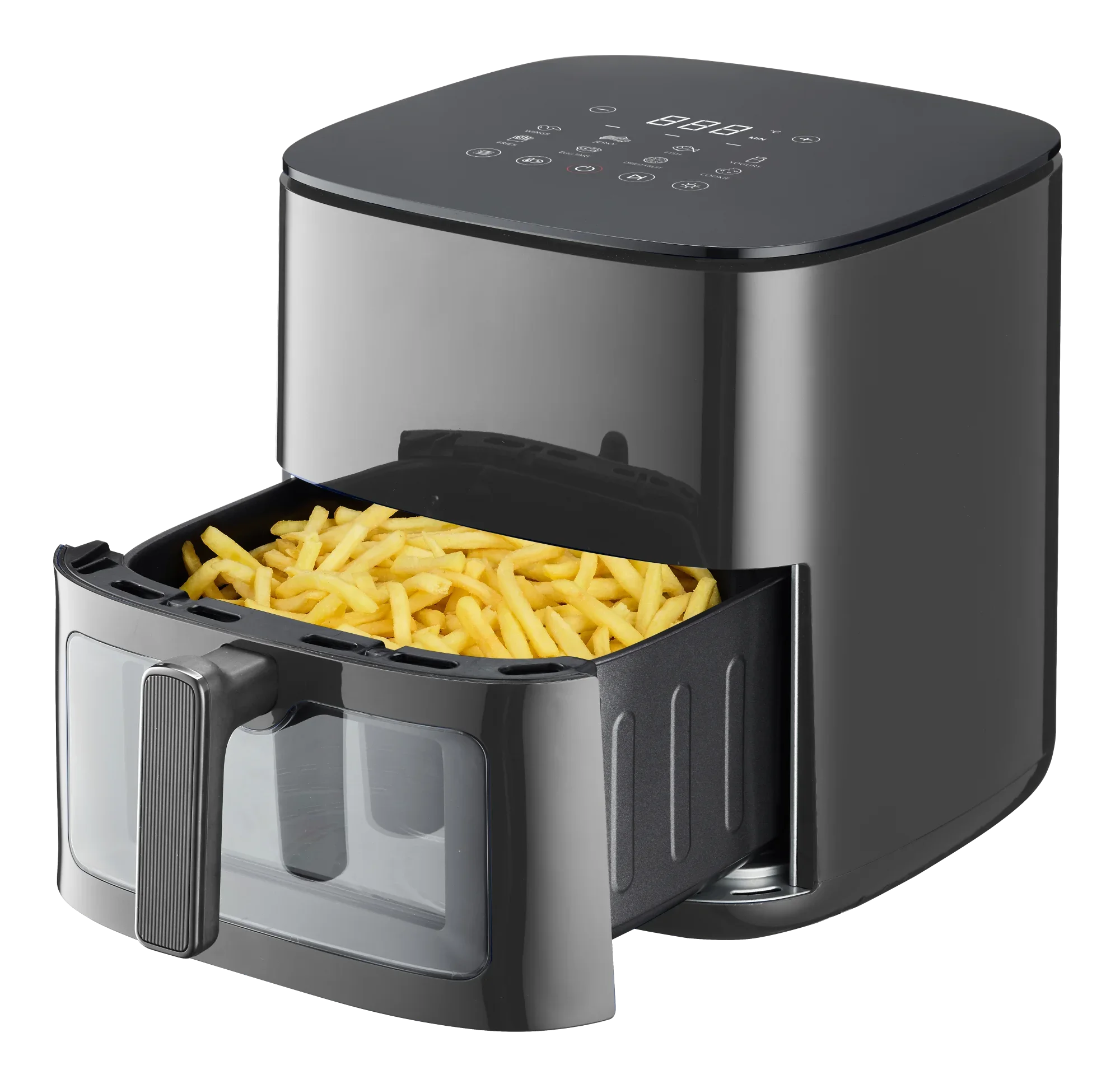 &For Smart Digital Air Fryer With LED Display 3 Size Options (3L/5L/7L) Transparent Window & Up-Down Heating System