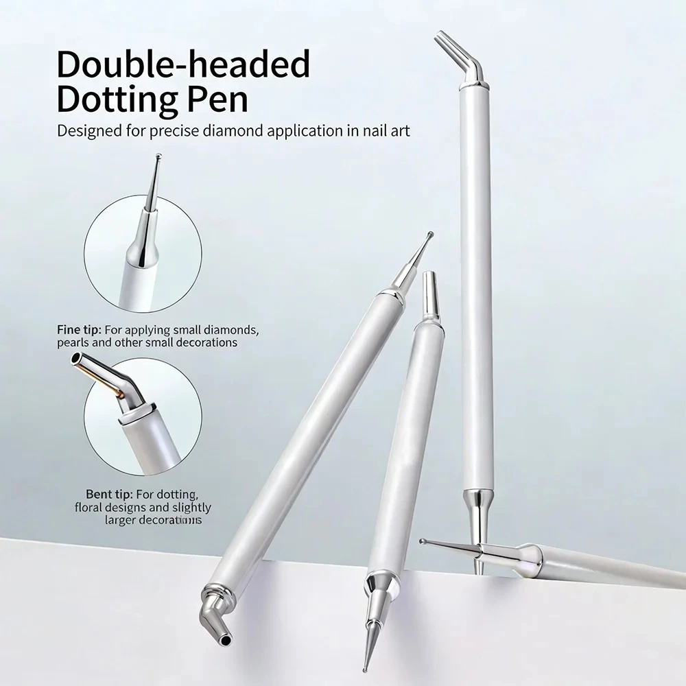 

1pc Dual-ended Rhinestone Gems Picker Dotting Pen Wax Pencil Acrylic Handle Crystal Studs Picker Manicure DIY Nail Art Tools