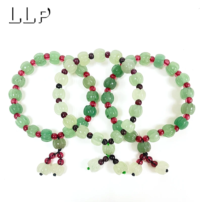 Exquisite Natural Golden Thread Jade Pumpkin Bracelet Ethnic Style Good Luck Always By Your Side Highlighting Your Personality