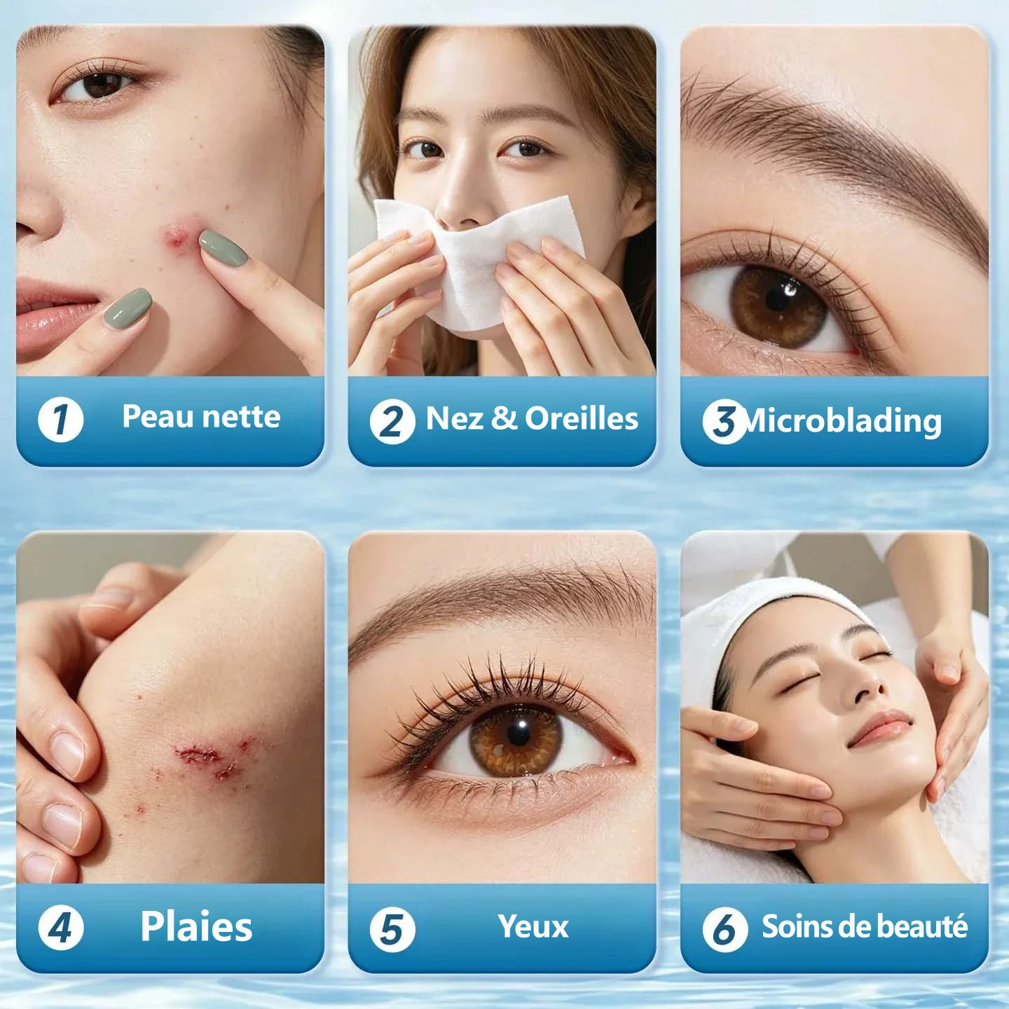 50Pcs Individual Pack ‑Free Non‑woven Soft Gentle Skin Cleaning Disposable Saline Solution Wipes For Face Eyes Nose Daily Care