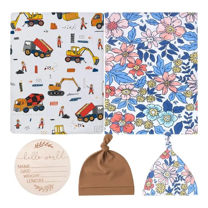 

3 шт./компл., детское пеленальное одеяло с головными уборами, фирменные имена на лето, мягкие пеленальные одеяла, дышащий хлопок, тонкое пеленание