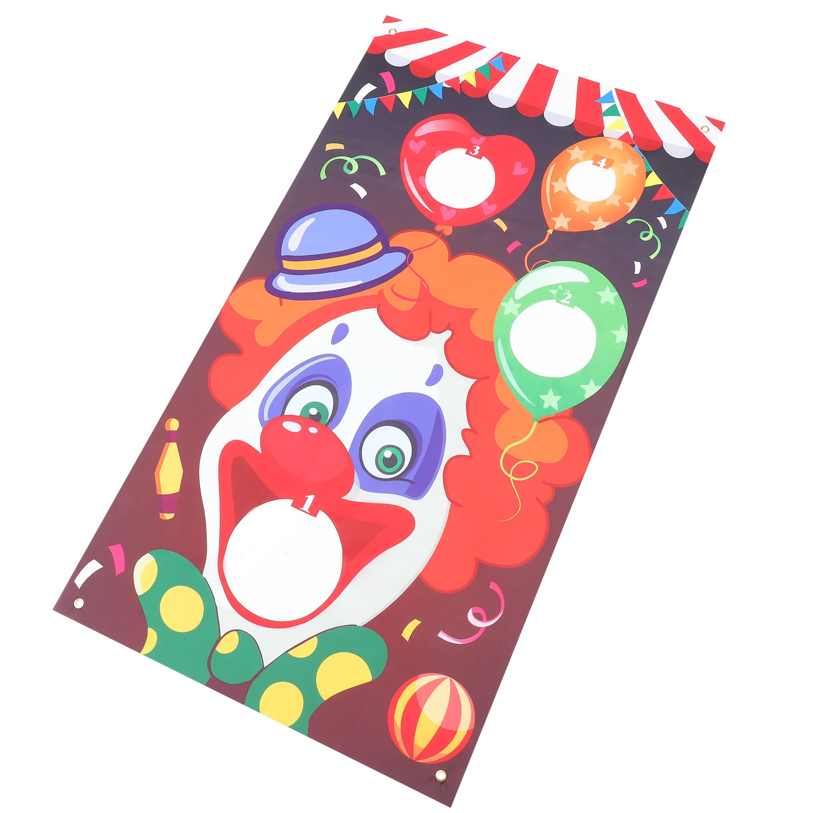 Sandbag Toss Game Hanging Clown Flags Circus Troup Banner Toy Toys Outdoor Halloween