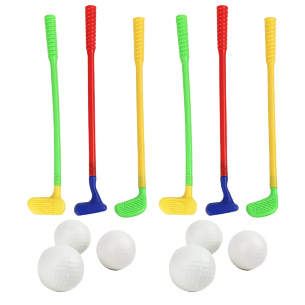 

2 Sets Golf Clubs Educational Toys Plastic Golfs Indoor Outdoor Parent-children Playthings Golfer for Boy