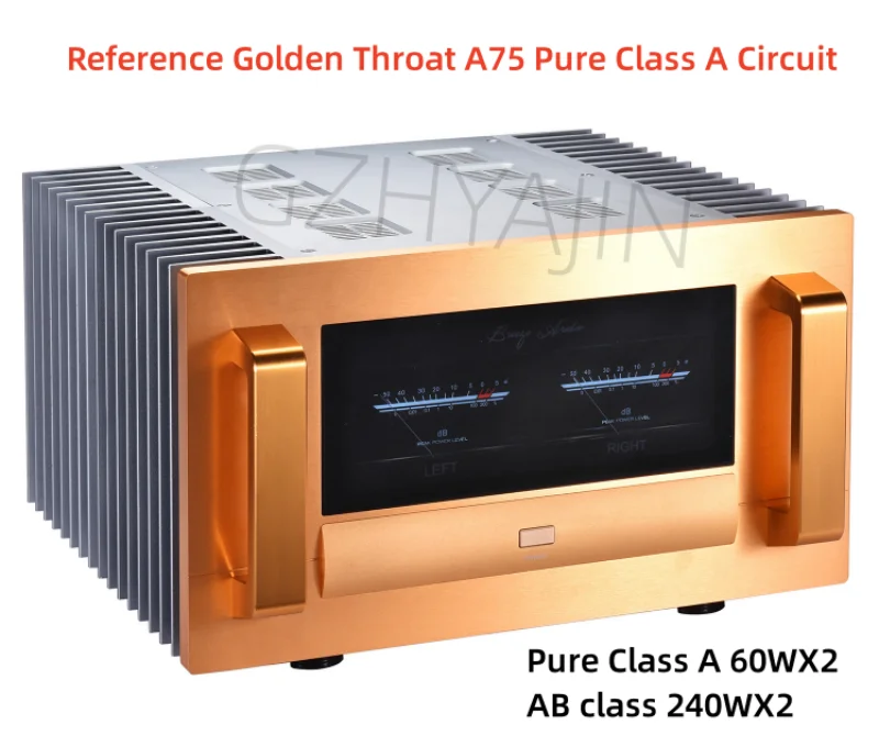 

A75 Reference Golden Throat A75 Pure Class A Circuit 120W High Power FET Pure Rear Stage Power Amplifier