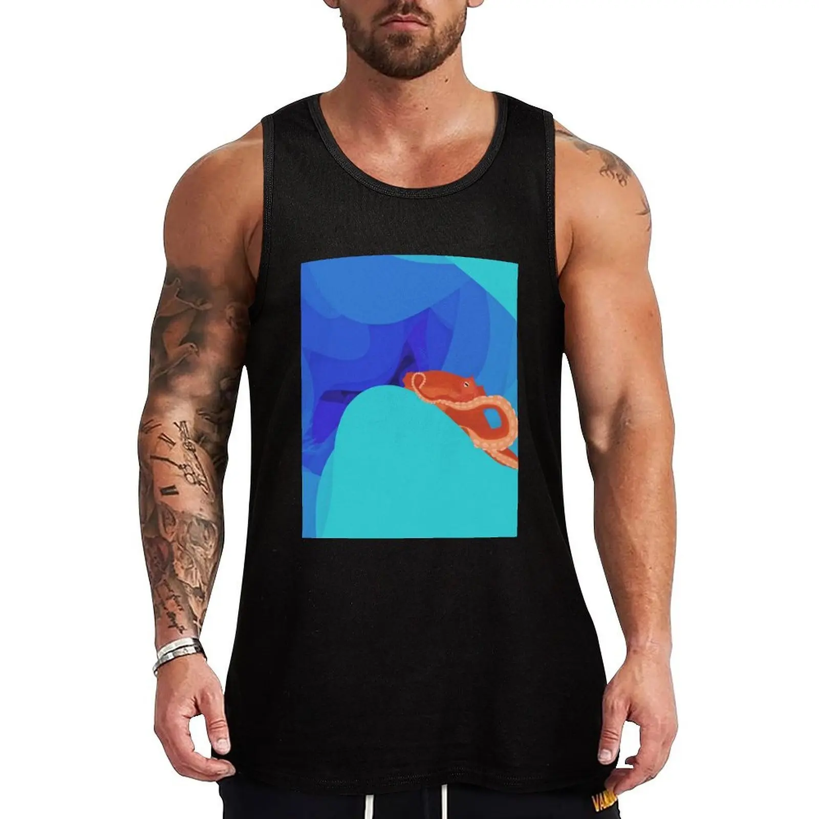 Giant Pacific Octopus Tank Top Lounge Tank Top Casual Sleeveless Loose Relaxed Top
