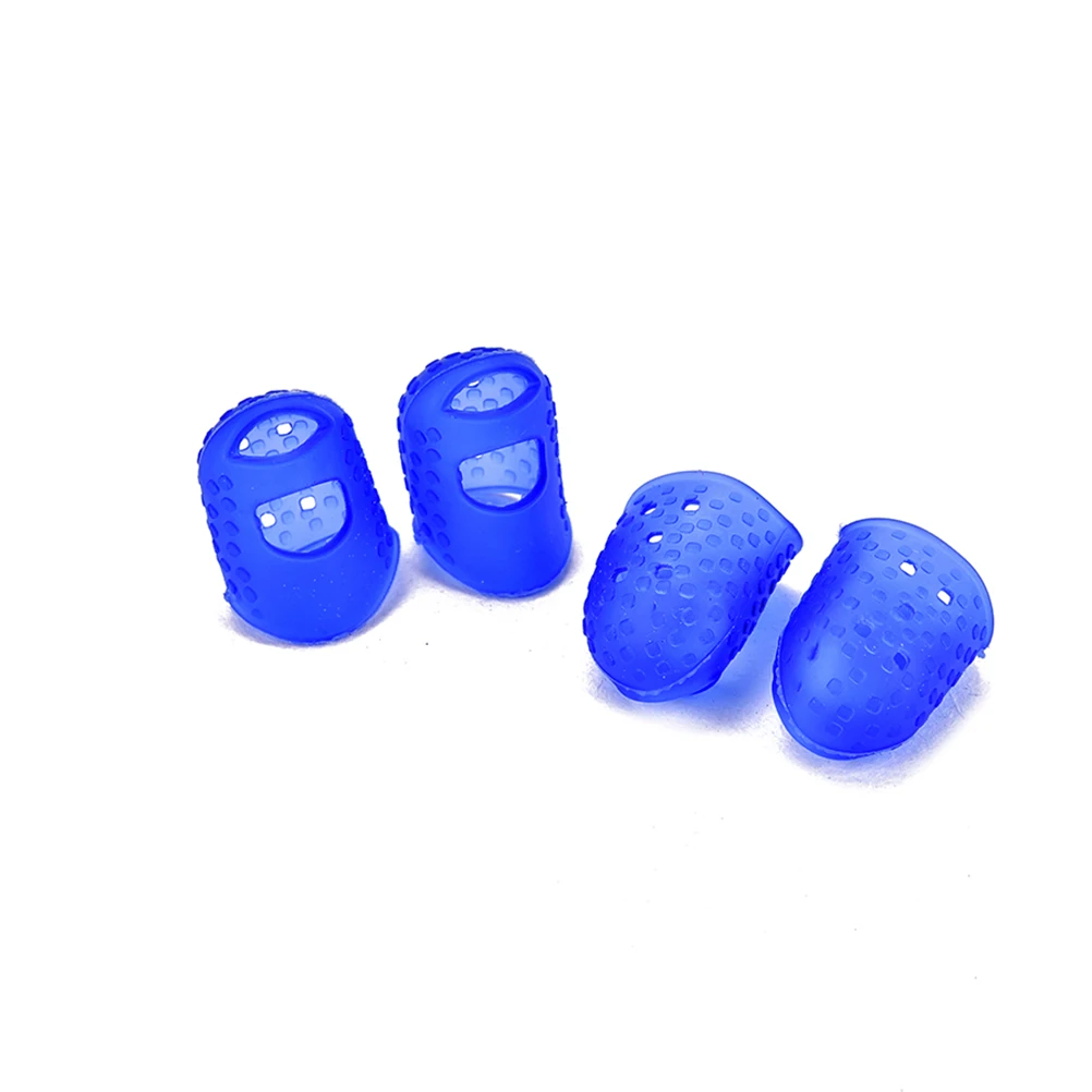 

4Pcs Silicone Guitar Finger Guards Fingertip Protectors Durable Tear-Resistant for Ukulele Mandolin Electric Guitar
