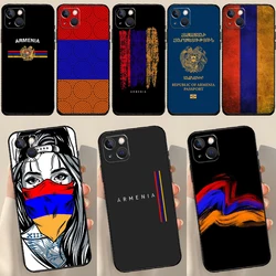 Armenia Armenian Flag Phone Case For iPhone 16 11 12 13 14 15 Pro Max Mini Cover For iPhone 16 XR X XS Max Plus