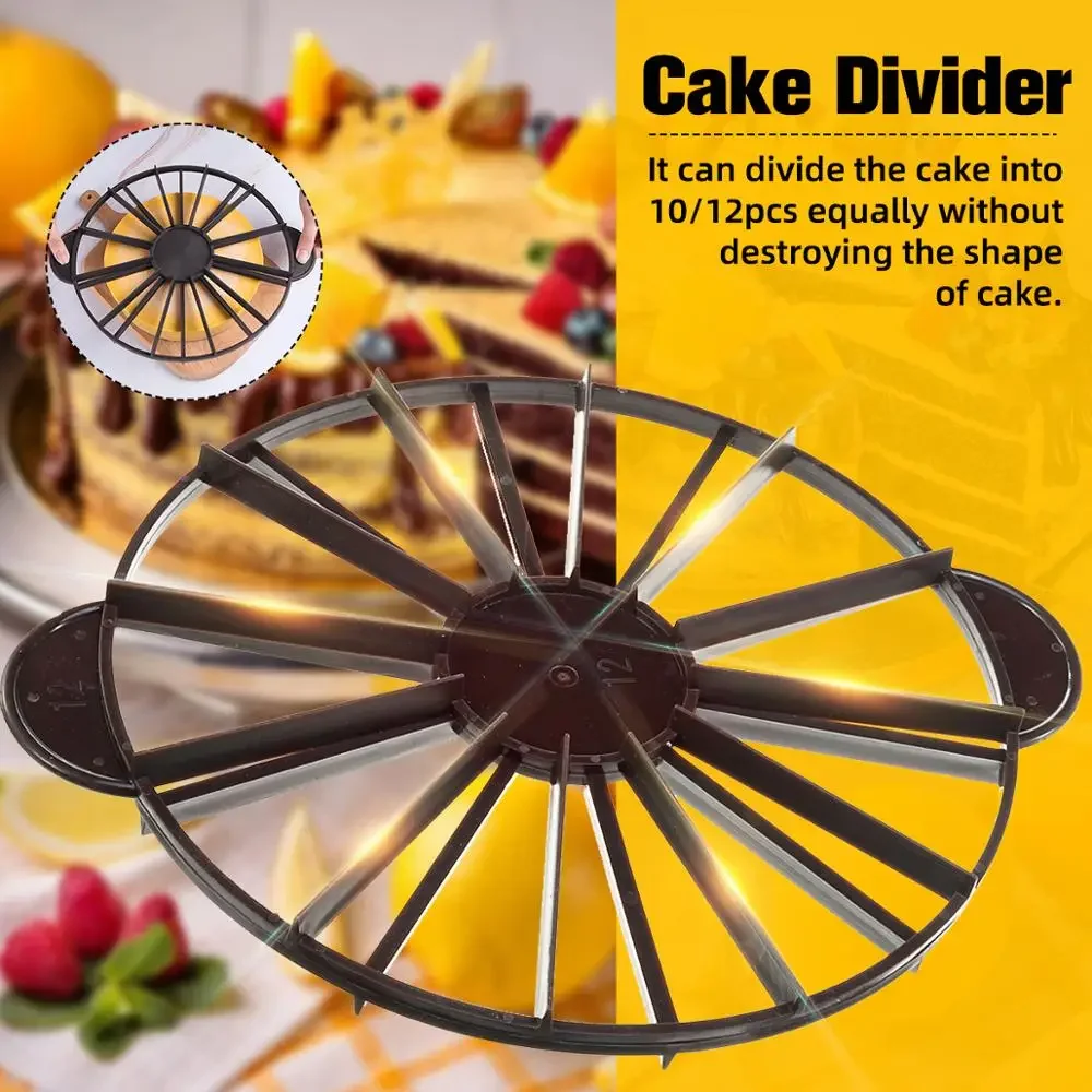 

Rumah Tangga Bulat 10/12 Potongan Roti Kue Pembagi Sama Bagian Marker Alat Pemotong