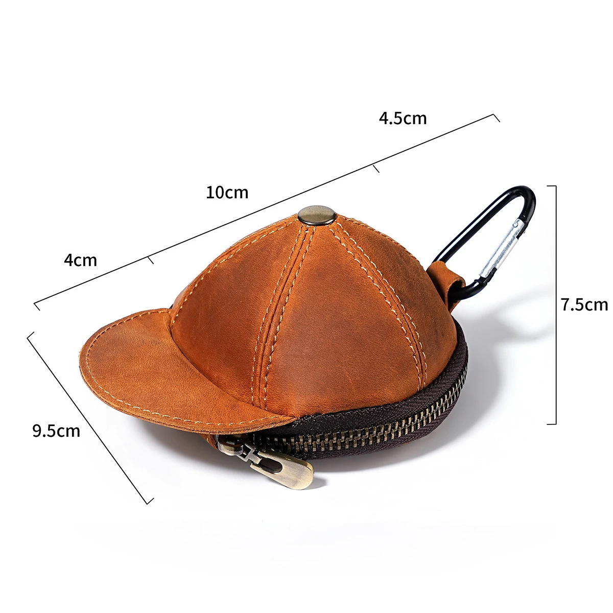 حقيقية مجنون الحصان الجلود محفظة نسائية للعملات المعدنية قبعة نمط الخصر حقيبة للحمل صغيرة سستة الحقيبة لسماعات الأذن تغيير الإبداعية حقيبة المال الصغيرة