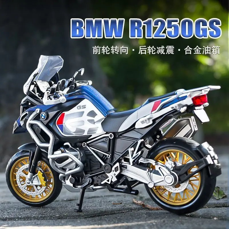 

BMW R1250GS ADV Alloy Die Cast Motorcycle Model Toy Vehicle Collection Sound and Light Off Road Autocycle Toys Car