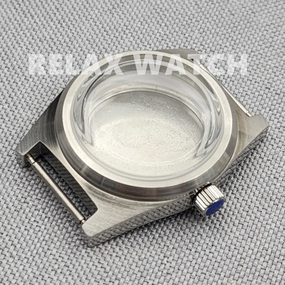 38mm Arched Glass Vintage Stainless Steel Watch Case Fit Japan NH35 NH36 ETA2824 PT5000 Automatic Movement