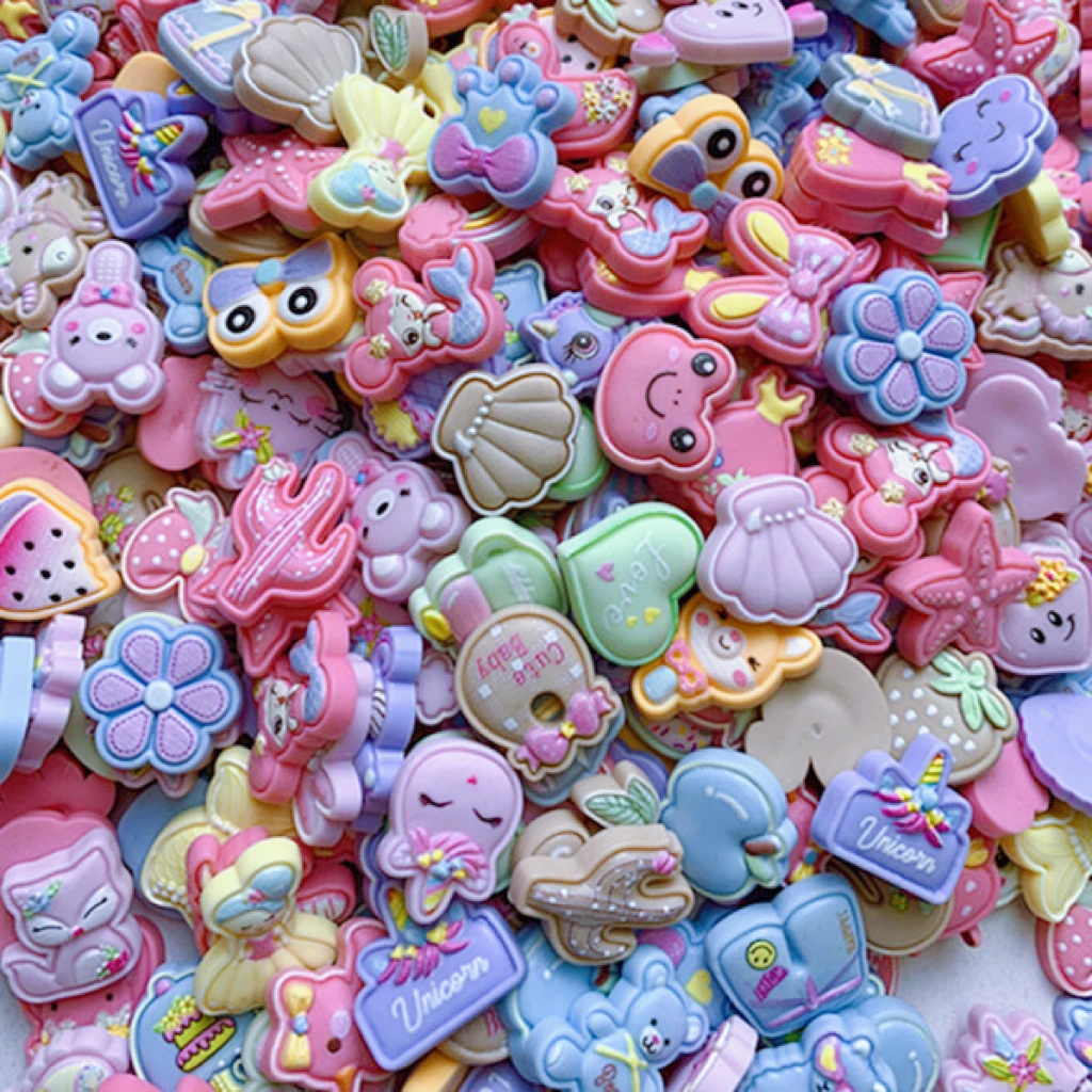 20 Pcs/Bag Mixed Style Resin Sweet Nail Art Random Phone Case Hairpin DIY accessories universal sticker decoration handmade cool