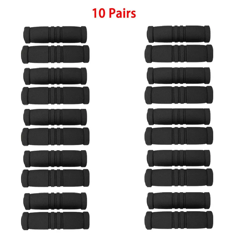 

10 пар MTB велосипедная ручка на руль, мягкие губчатые чехлы, легкие и нескользящие ручки черного цвета