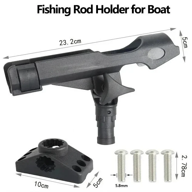 

Универсальный 360° ° Поворотный держатель удочки для лодки, аксессуар для надувной лодки, лодка, плот, опора для рыбалки, кронштейн для держателя удочки