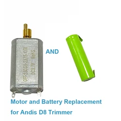 3.7V Battery and Motor 7200Rpm Replacement For Andis D8 Hair Clipper Electric Cutting Machine Spare Part