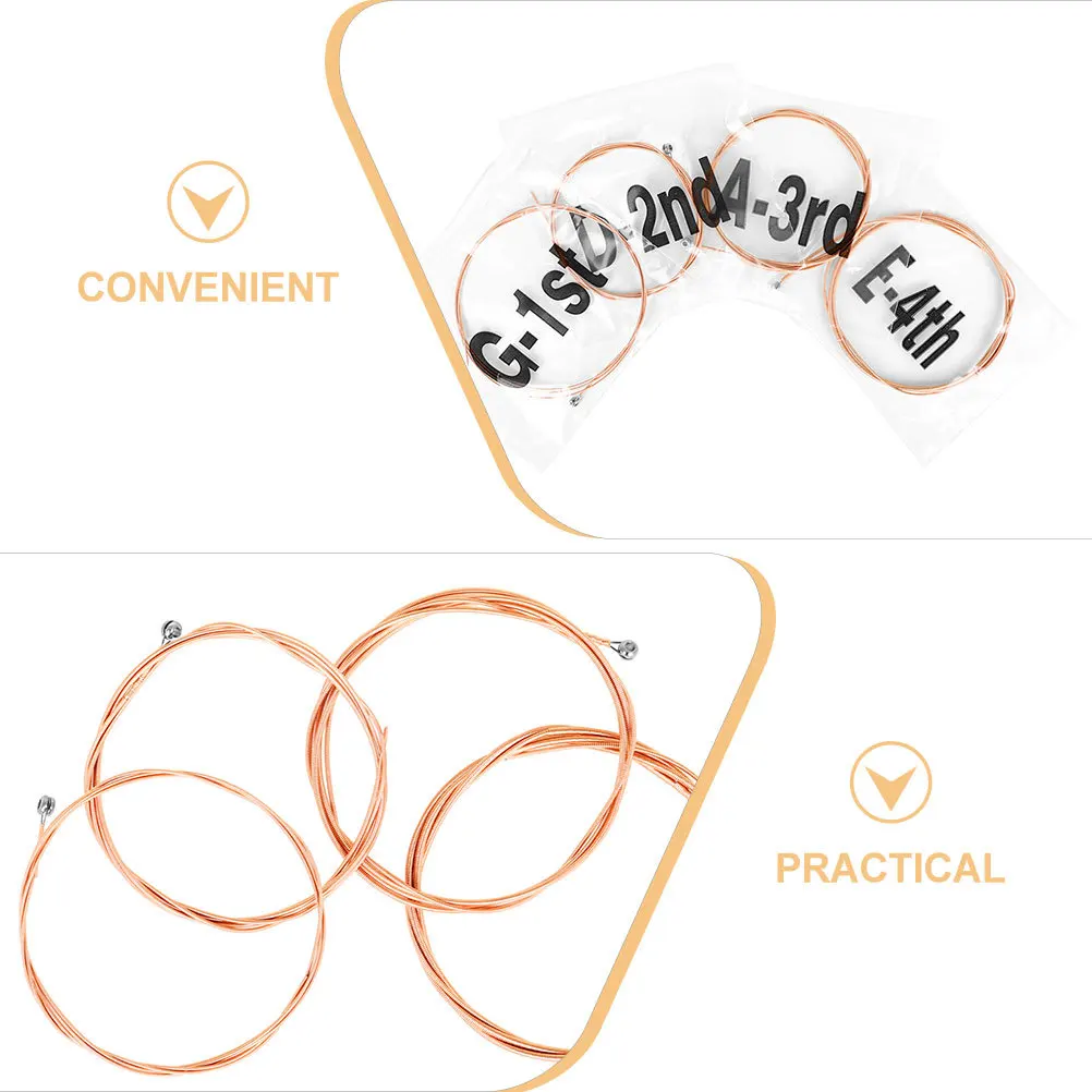 

4pcs Strings Bass String Replacement For Universal Bass Guitar Metal Alloy Strings Instrument Instrument Parts Parts