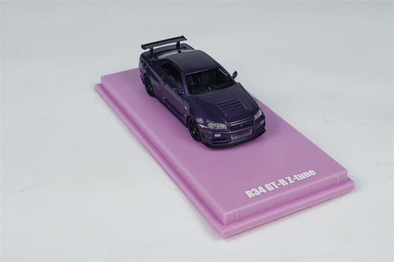 

Kyosho 1:64 R34 GT-R Z-tune 2025 HEC Фиолетовый Литой под давлением Коллекционная модель автомобиля
