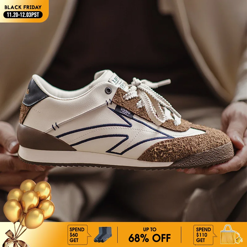 

Maden New Vintage German Trainer Shoes for Men's Winter Casual Sports Anti-slip Jogging Shoes Low-top Versatile Patchwork Shoes