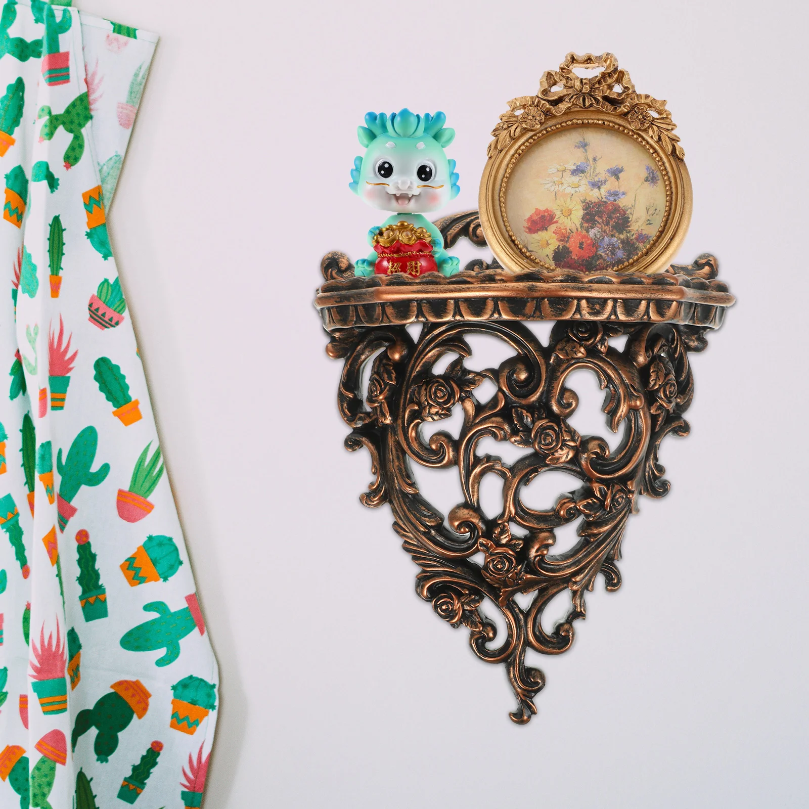 

Wall Mount Hanging Living Room Decorations Storage Shelving Resin Bathroom Phone Shelf