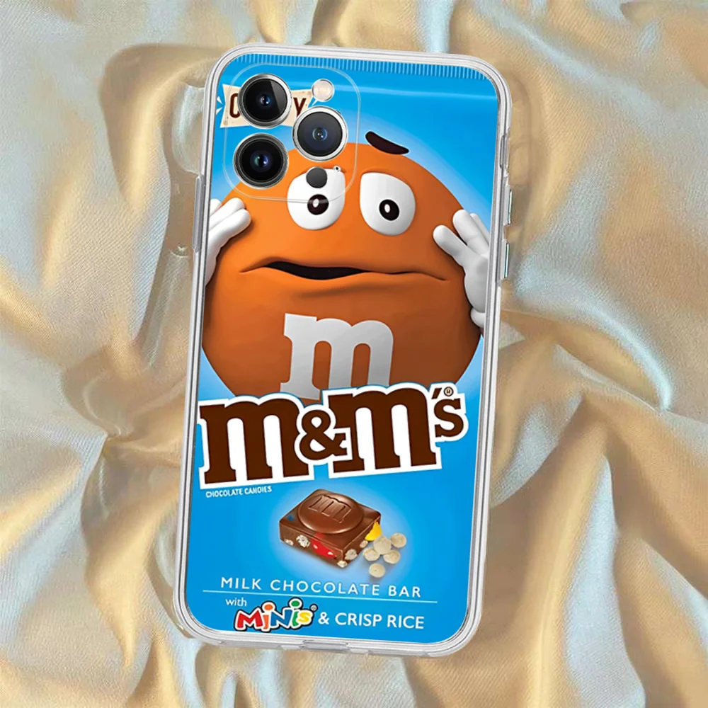 M&Ms Chocolate Phone Case Silicone Soft for iphone 15 14 13 12 11 Pro Mini XS MAX 8 7 6 Plus X XS XR Cover