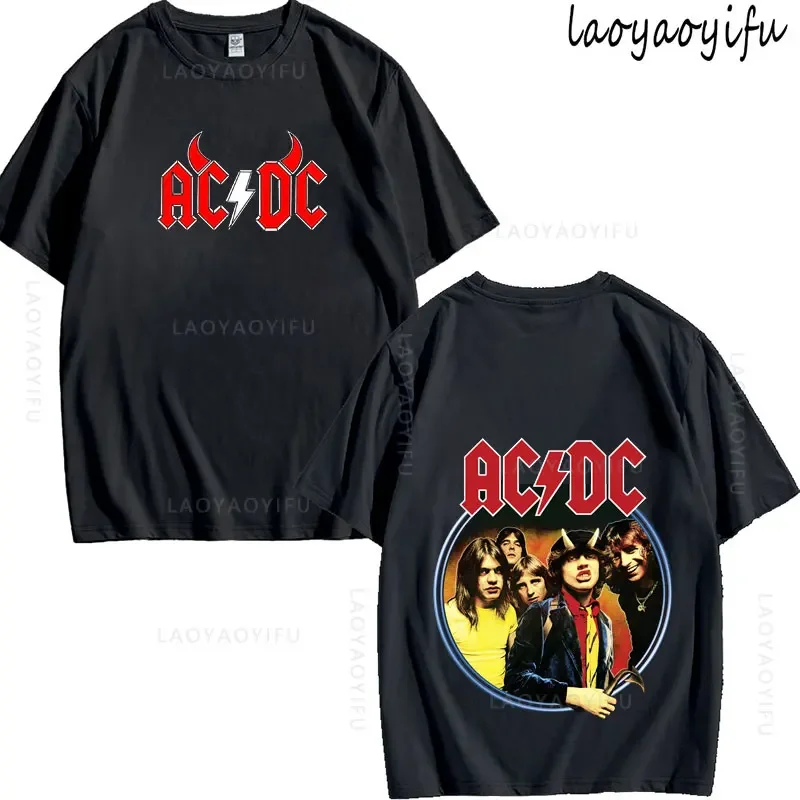 

AC Theme 100%Cotton DC Fashion Streetwear Summer T-Shirt Short-sleev Men's Women's Printed Breathable High Quality O-neck