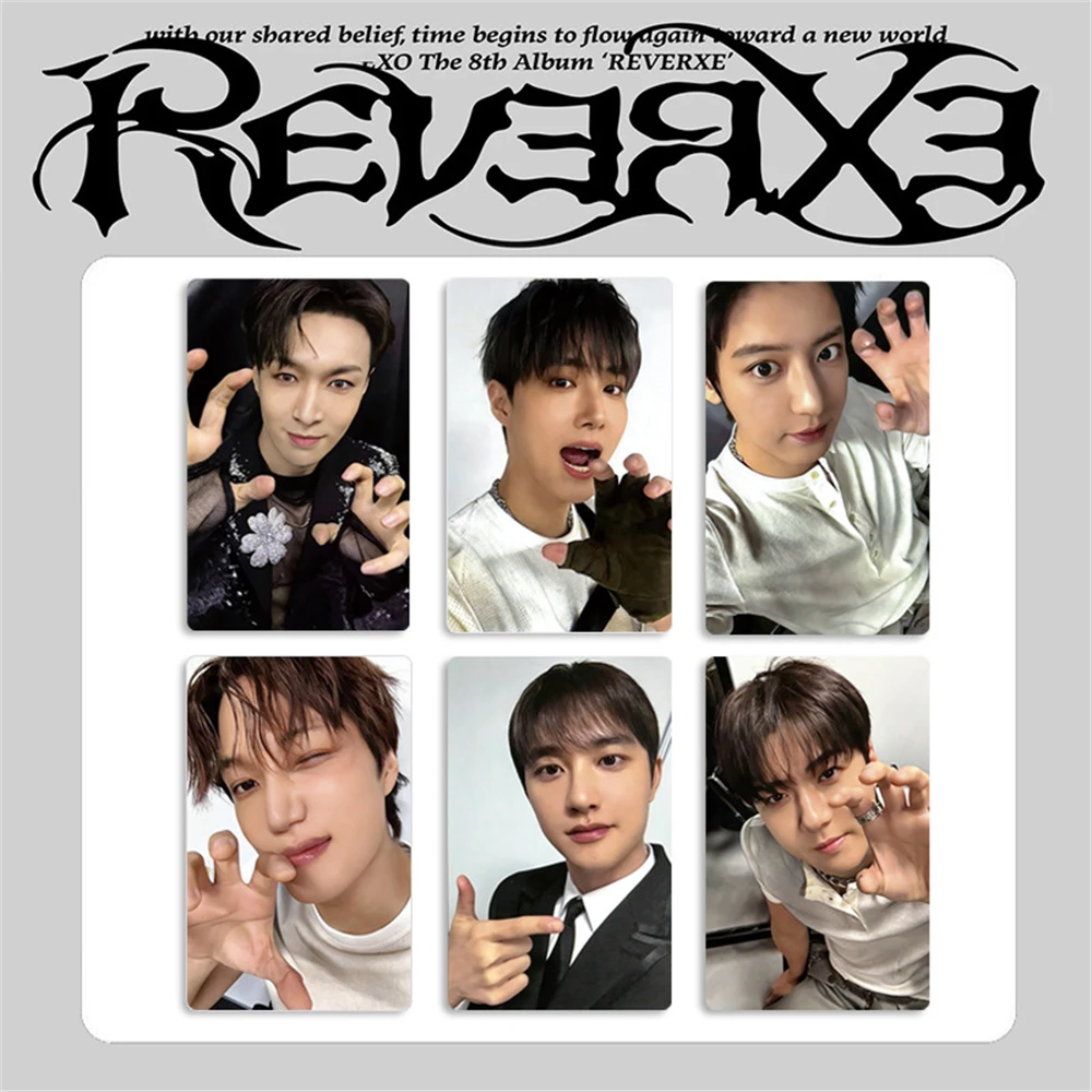 

Набор из 6 фотокарточек KPOP: Чаньёль, Сехун, Лэй, Д.О. (из альбома REVERXE), двусторонние HD-открытки Коллекционные LOMO-карточки участников группы SUHO KAI для фанатов