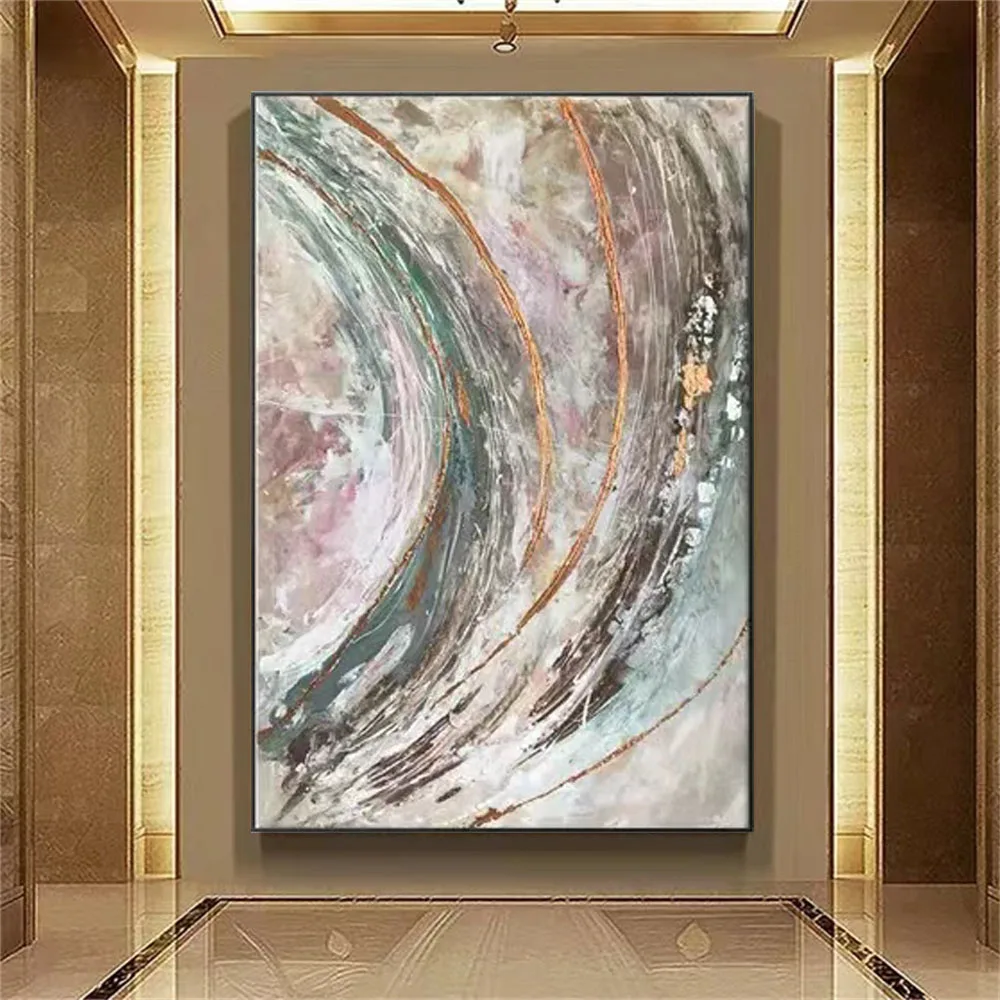 

Nordic Fashion Home Exhibits Canvas Pictures Gold Textured Wall Art Poster Modern Handmade Abstract Oil Painting Decor Live Room