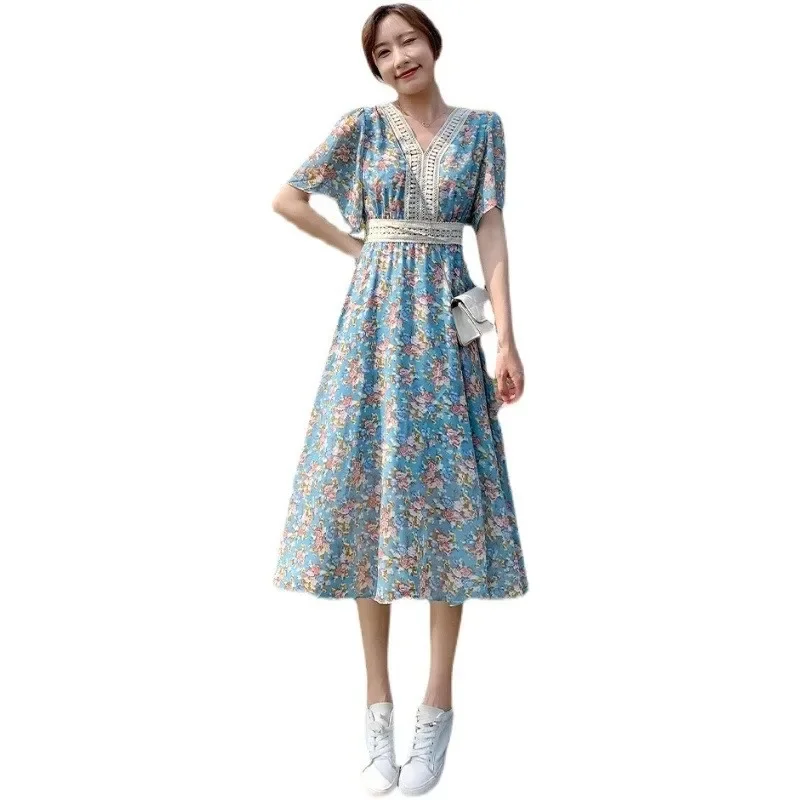 Black Clothing Chiffon Female Dresses 2024 Midi Satin Silk Women's Dress Chic and Elegant Pretty One-piece New in Promotion Y2k