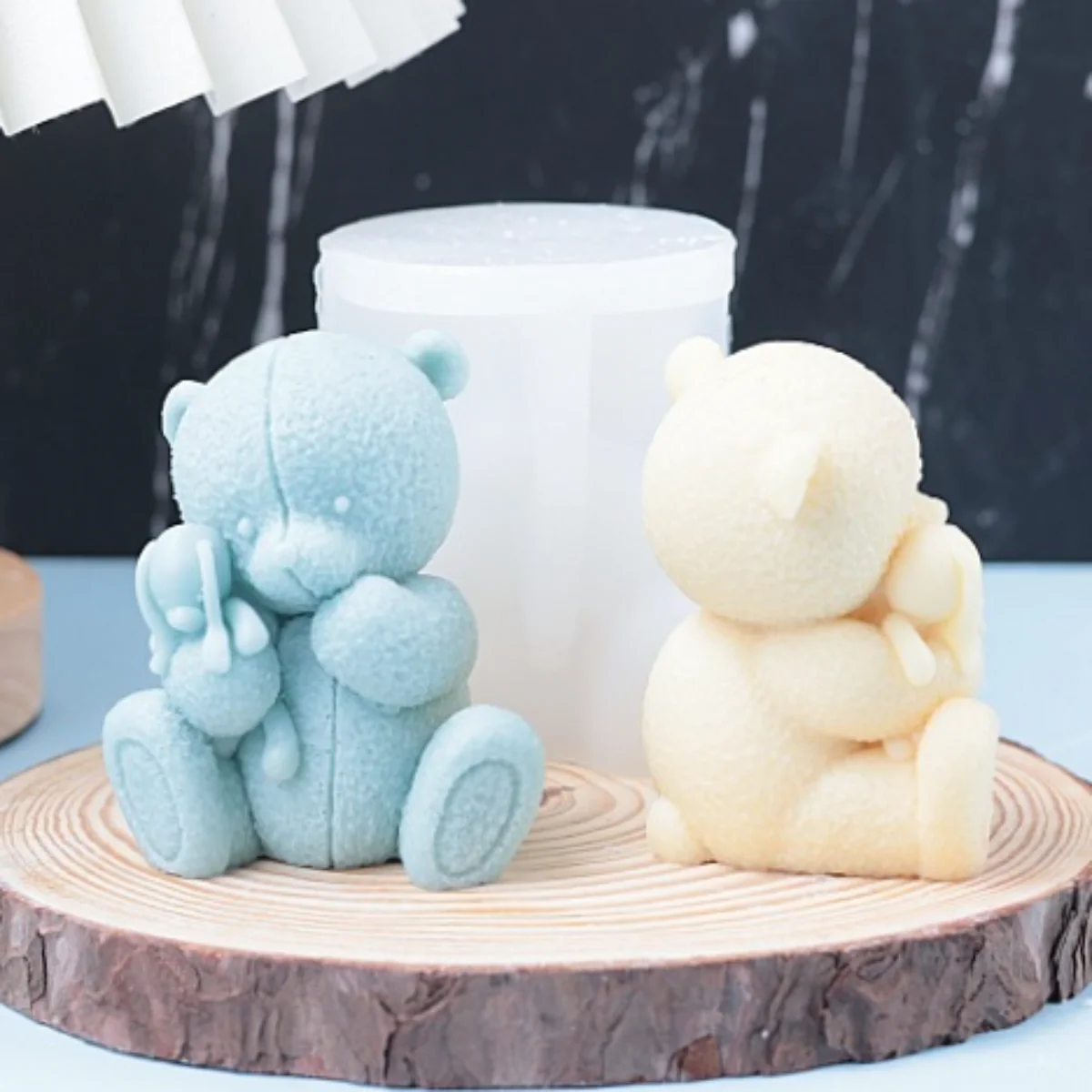 Cartoon Woven Bear Candle Silicone Mold DIY Animal Soap Resin Plaster Doll Making Tool Chocolate Ice Cube Mold Cake Decor Gift