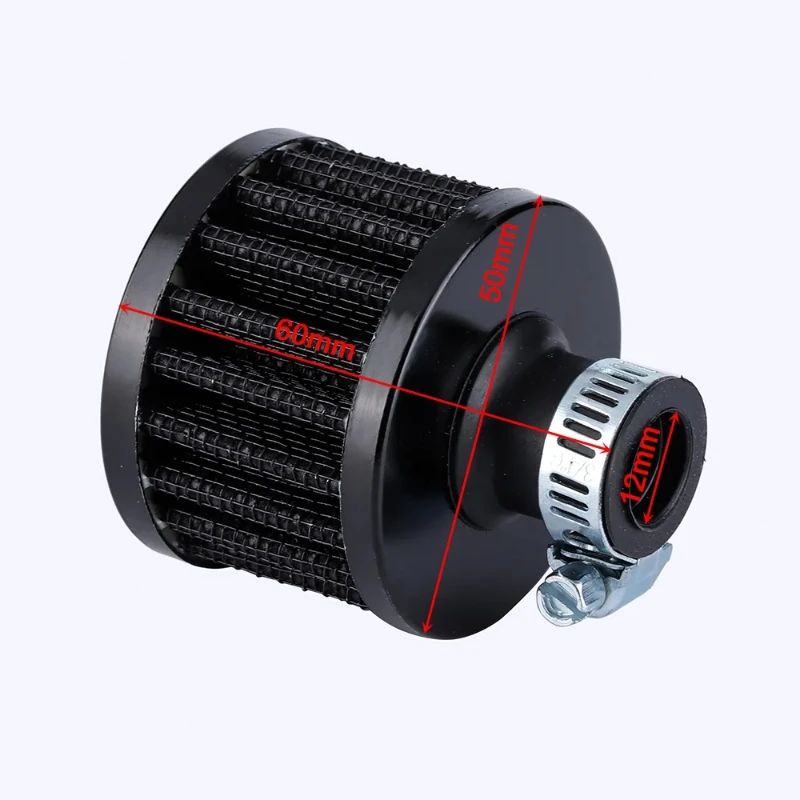 Universal Car Air Filter 12mm 25mm for Motorcycle Cold  Intake High Flow Crankcase Vent Cover Mini Breather Filters