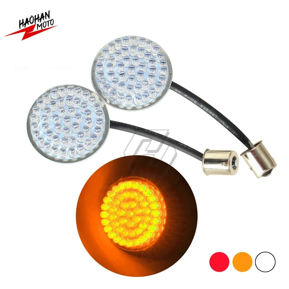 

headlight For Harley XL883 XL1200 Sportster Dyna Fat Bob LED Rear Turn Signal Indicator Light 1156