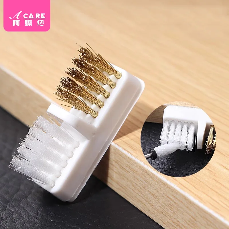 رأس طلاء الأظافر B1-سهل الاستخدام، مراوح التنظيف، معزز بقايا الغبار، أداة تنظيف مزيل الأظافر الصلبة برأس مزدوج #3